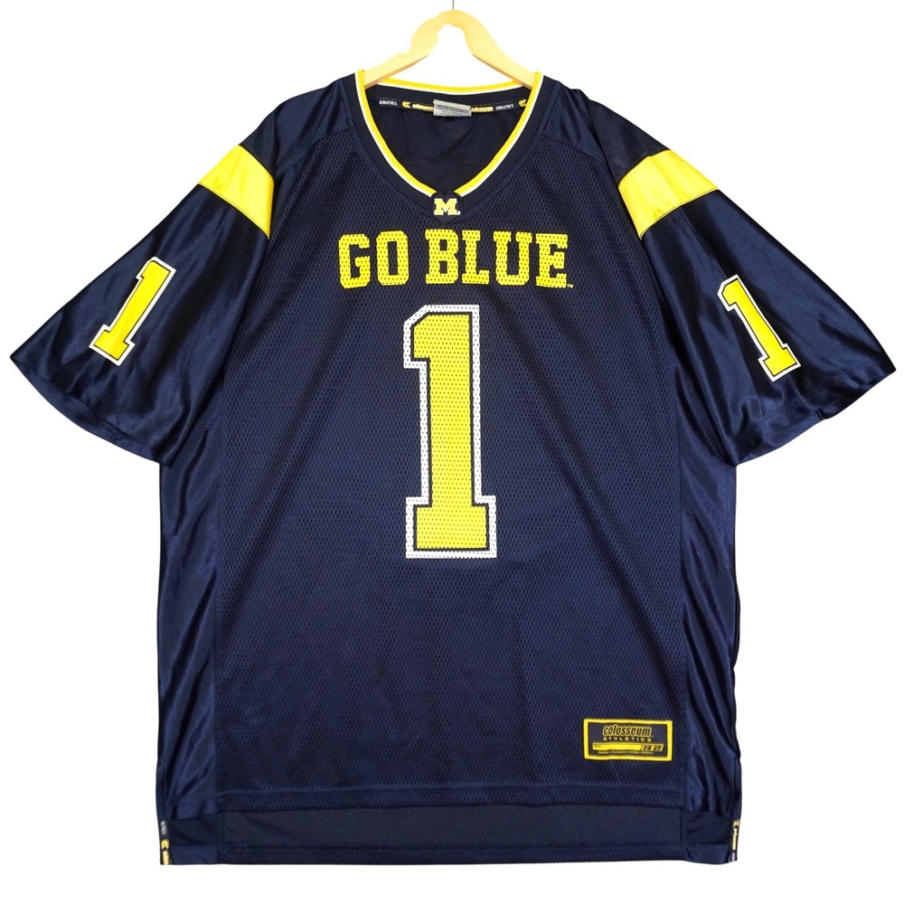 Blue Michigan Wolverines Colosseum Athletics‎ Jersey Mens XL Go Blue #1 NCAA